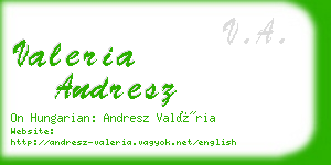 valeria andresz business card